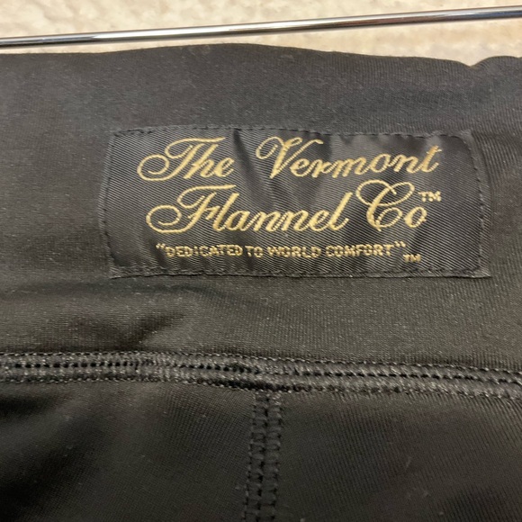 THE VERMONT FLANNEL CO. sz Medium Leggings Red Buffalo Flannel Lined Black Red - Picture 7 of 9